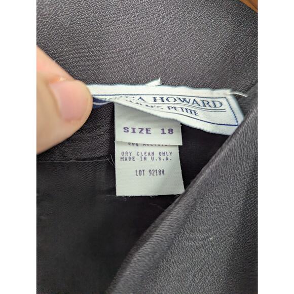 NWT Vintage Jessica Howard Black Gown Size 18 Long Sleeve Skirt Suit - Picture 4 of 7